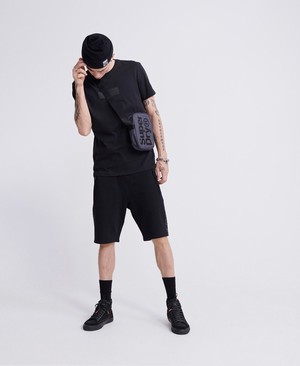 Superdry Surplus Goods Boxy Graphic Férfi Pólók Fekete | KHTRB2801